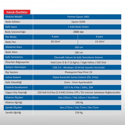 Partner Epson l3200 1801 (1 Kafalı Model)
