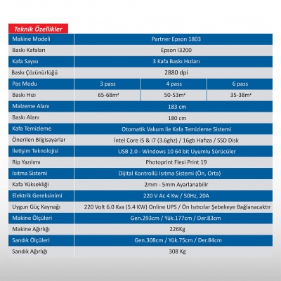Partner Epson l3200 1803 (3 Kafalı Model)