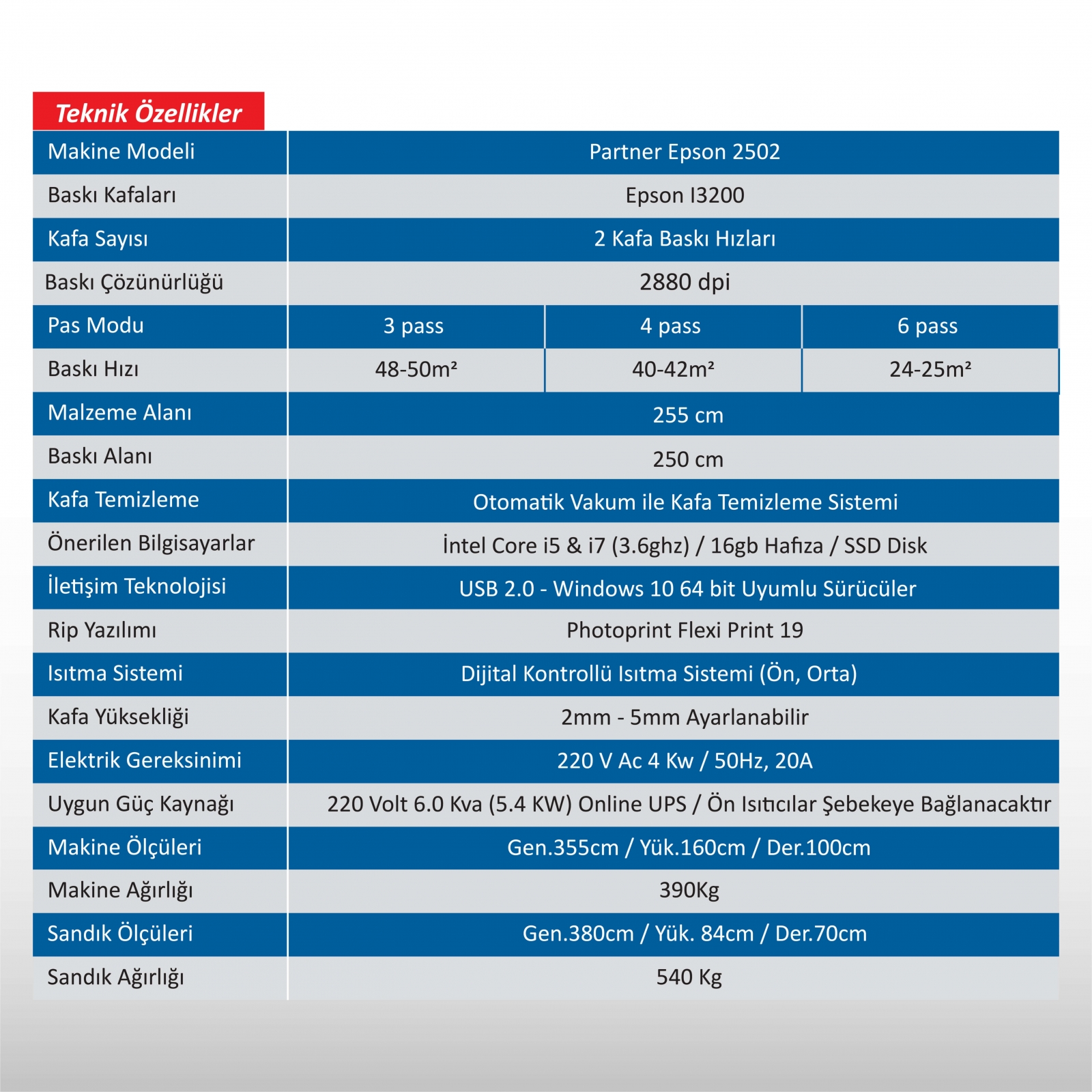 Partner Epson l3200 2502 (2 Kafalı Model)
